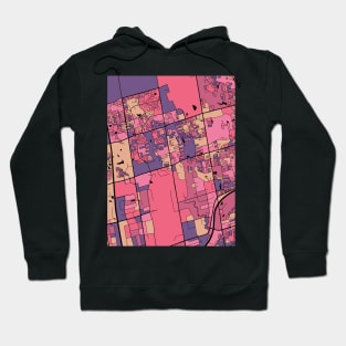 Vaughan Map Pattern in Purple & Pink Hoodie